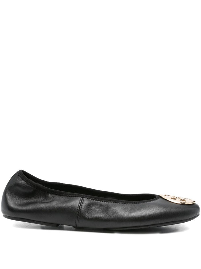Tory Burch Ballerine Nero Donna Placca Logo 1