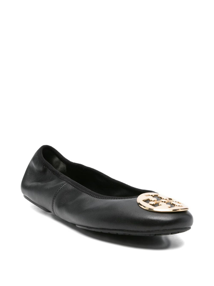 Tory Burch Ballerine Nero Donna Placca Logo 2