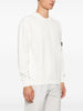 Cpcompany Men's White Crewneck Sweater Lens Logo 2