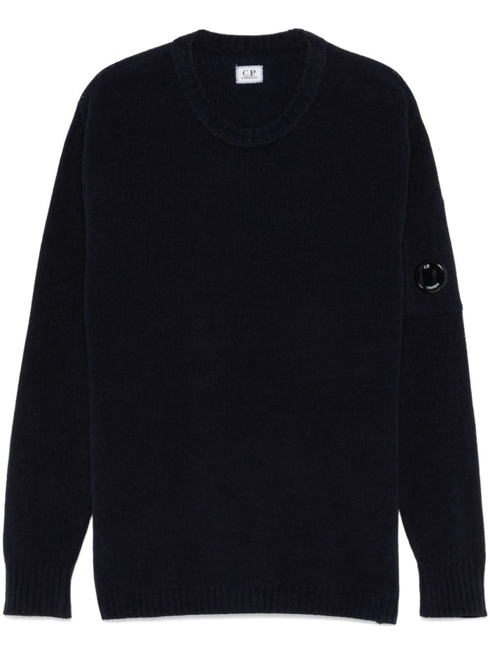 Cpcompany Men's Blue Crewneck Sweater Lens Logo 5