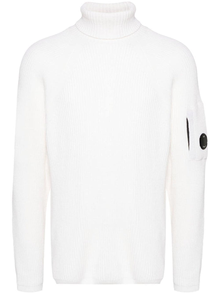 Cpcompany Men's White Turtleneck Sweater 5