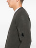 C.p.company Cardigan Grigio Uomo Lente Logo 4