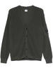 C.p.company Cardigan Grigio Uomo Lente Logo 5