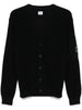 C.p.company Cardigan Nero Uomo Lente Logo 5