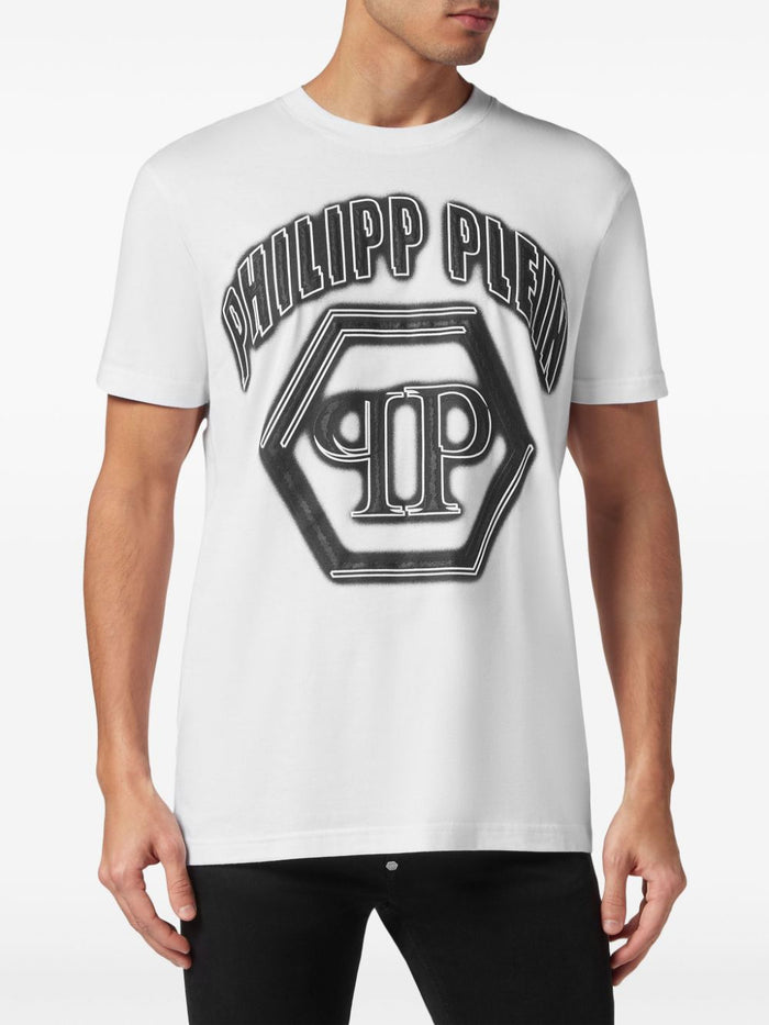 Philipp Plein T-shirt Bianco Uomo Logo 3D 2