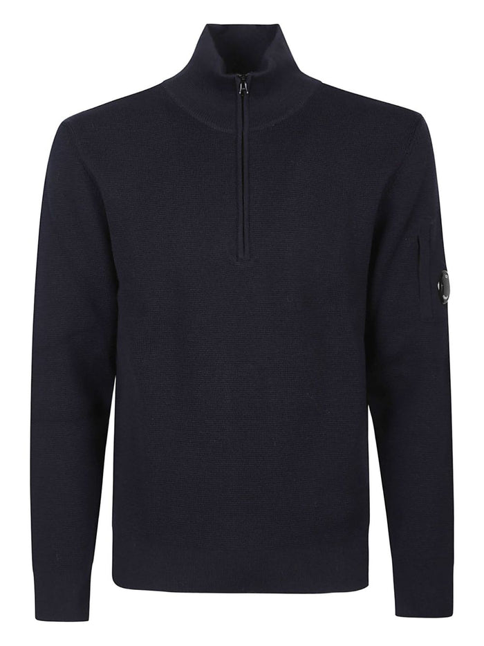 Cpcompany Herren Pullover mit halblangem Reißverschluss in blau 1
