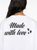 Dsquared2 Women's White T-shirt Made With Love 4