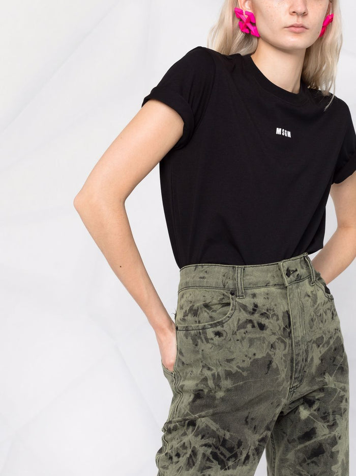 MSGM Damen T-Shirt in schwarz 1