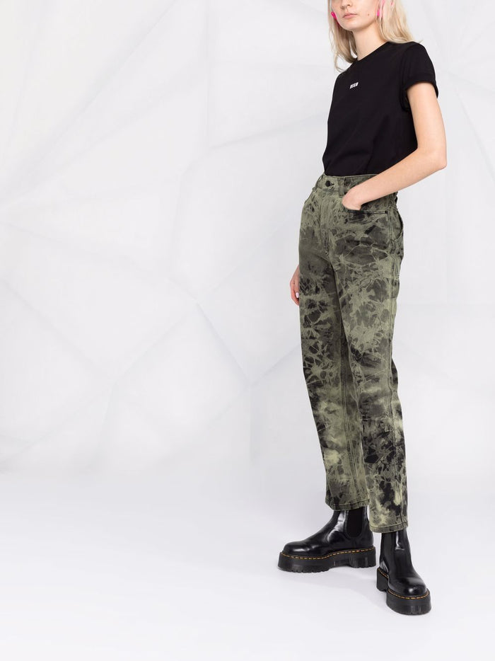 MSGM Damen T-Shirt in schwarz 4