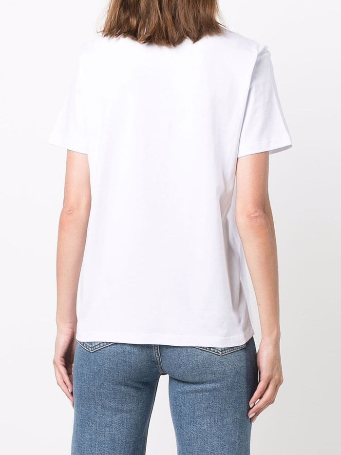 Msgm White T-shirt for Women with Milan Logo Print 3