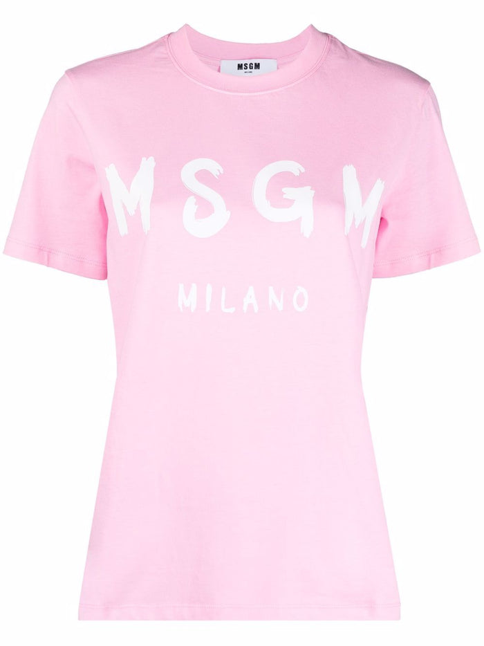 Msgm T-shirt Pink Women Logo Print Milan 6