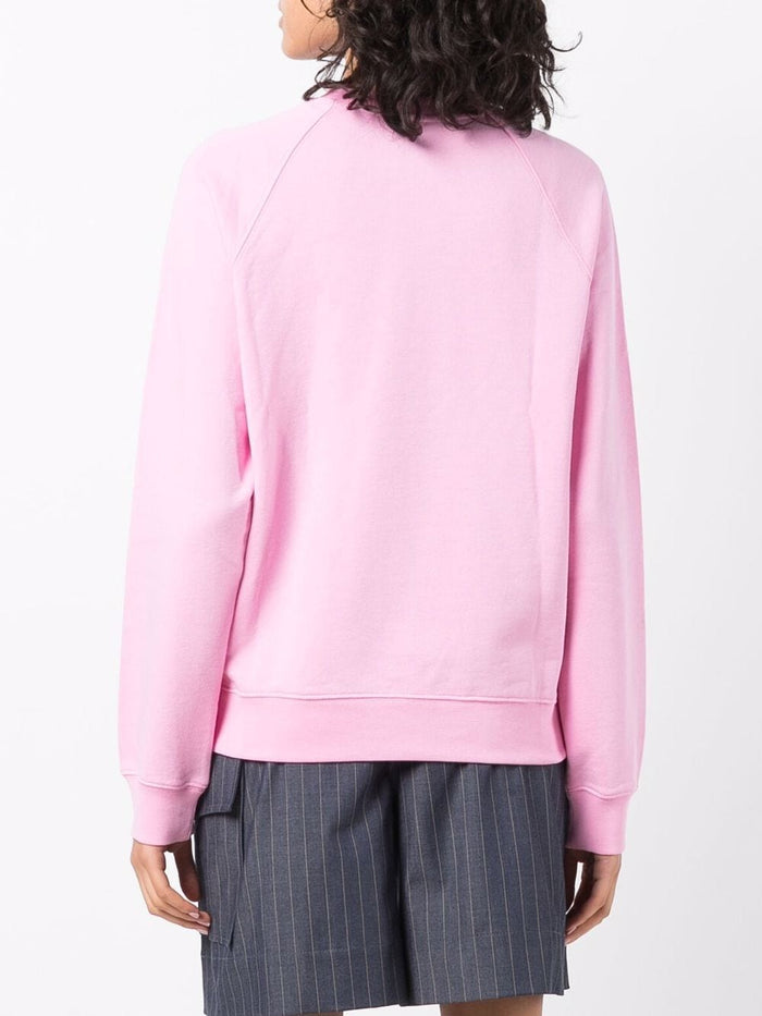 Msgm Women's Pink Sweatshirt with Milan Logo Print 3