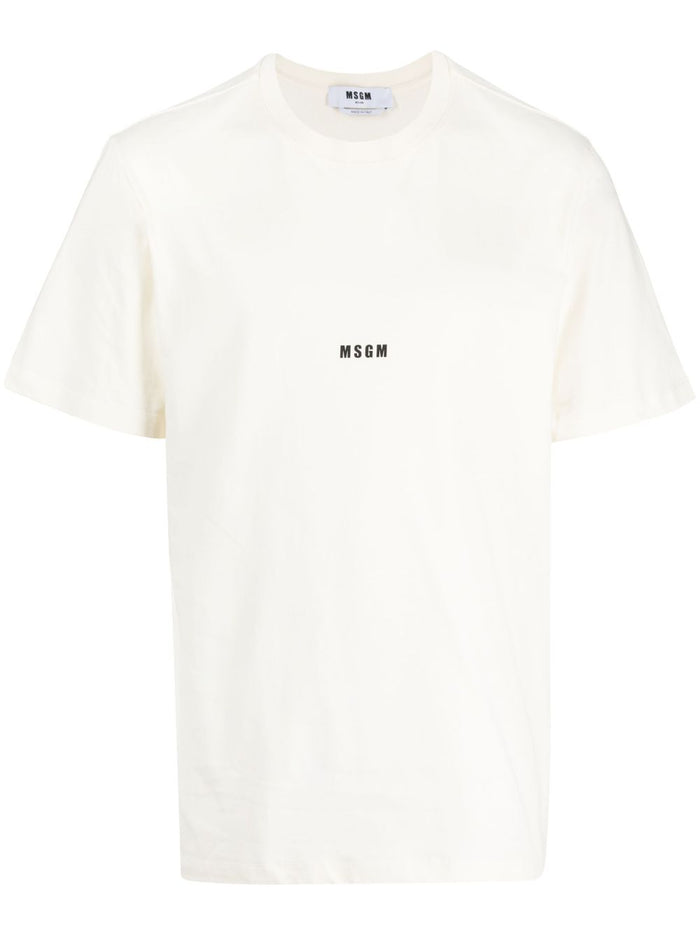 MSGM Herren-T-Shirt, weiß, mit Mikro-Logo 5