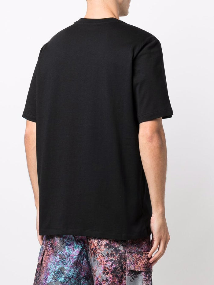 Msgm T-shirt Nero Uomo Stampa Micro Logo 2