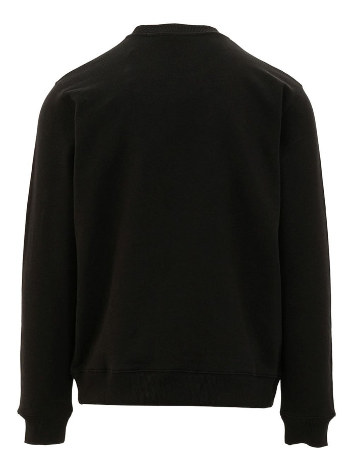 Msgm Herren Sweatshirt mit Logo-Print in schwarz 2