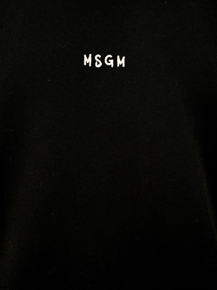 Msgm Herren Sweatshirt mit Logo-Print in schwarz 3
