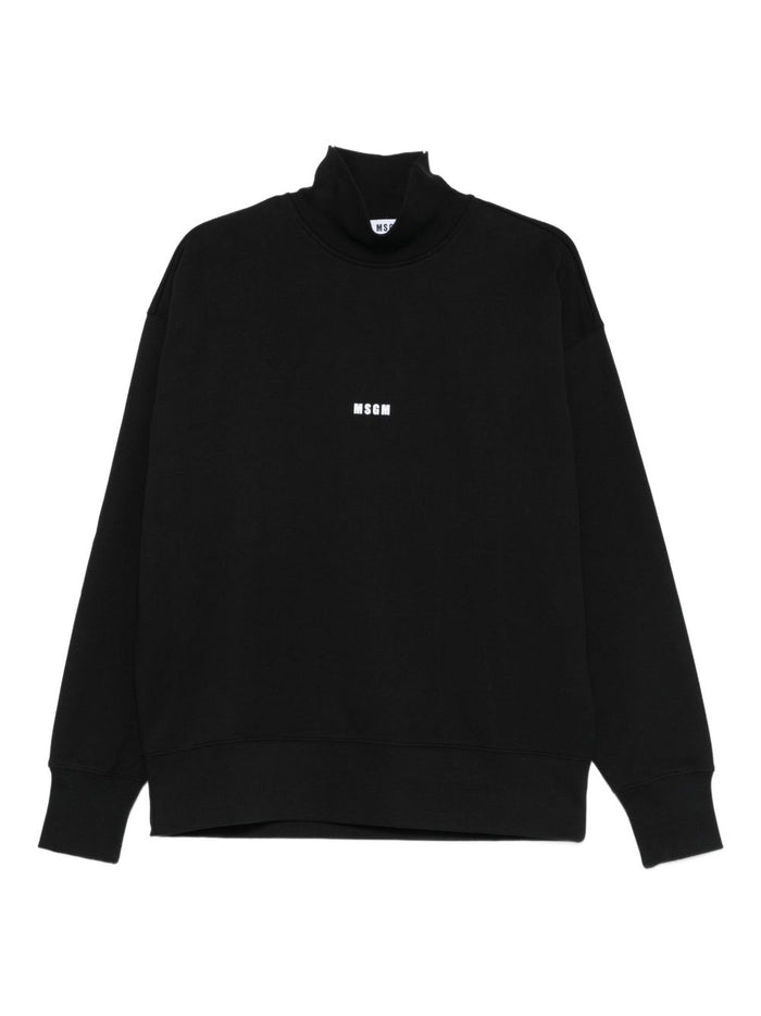 Schwarzes Herren-Sweatshirt mit Stehkragen von Msgm 1