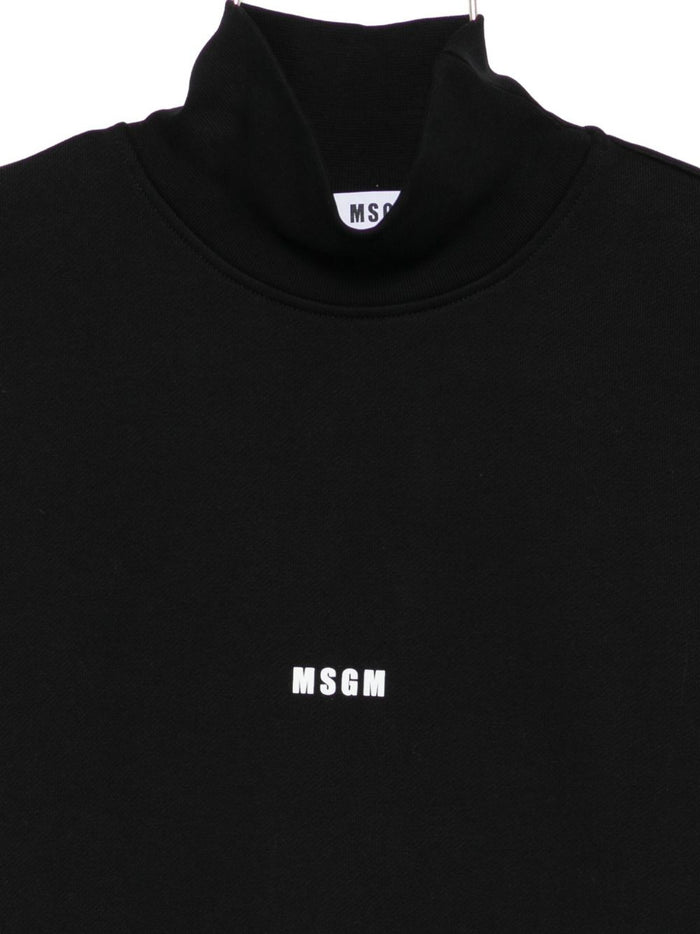 Schwarzes Herren-Sweatshirt mit Stehkragen von Msgm 3