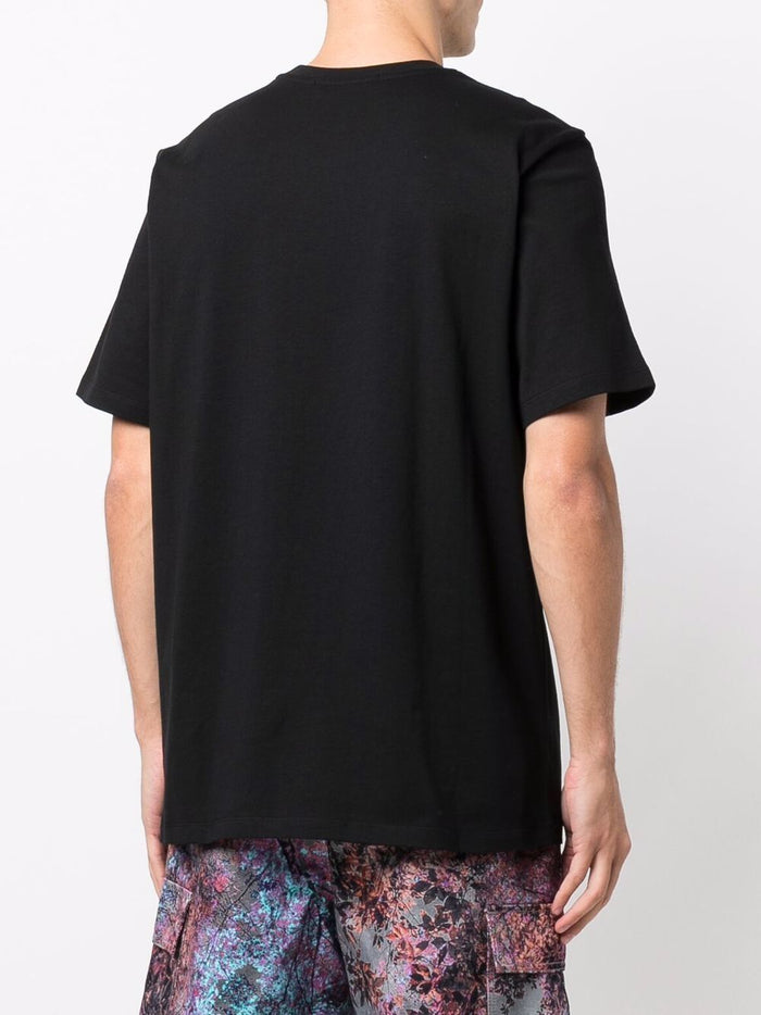 Msgm Herren T-Shirt mit Logo-Print in schwarz 3