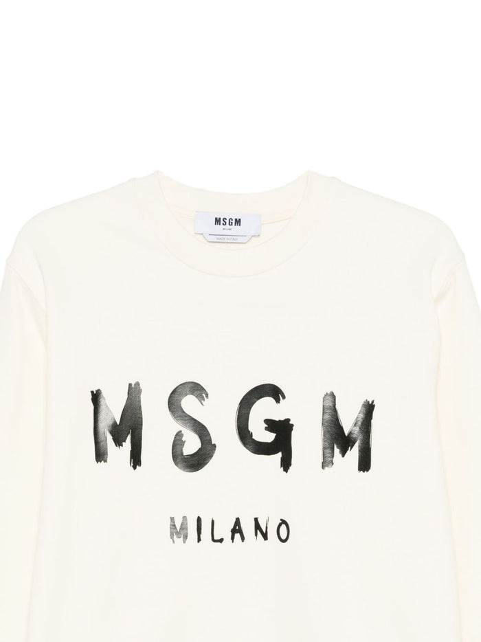 Weißes Herren-Sweatshirt von MSGM mit Logodruck 3