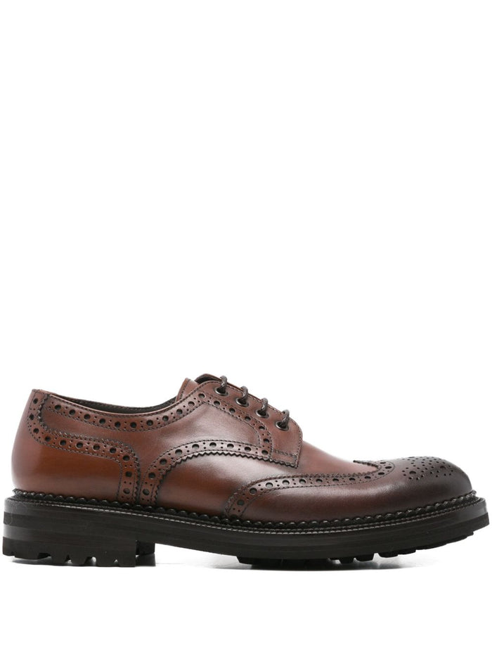 Green George Scarpa Marrone Uomo Derby Brogue 1