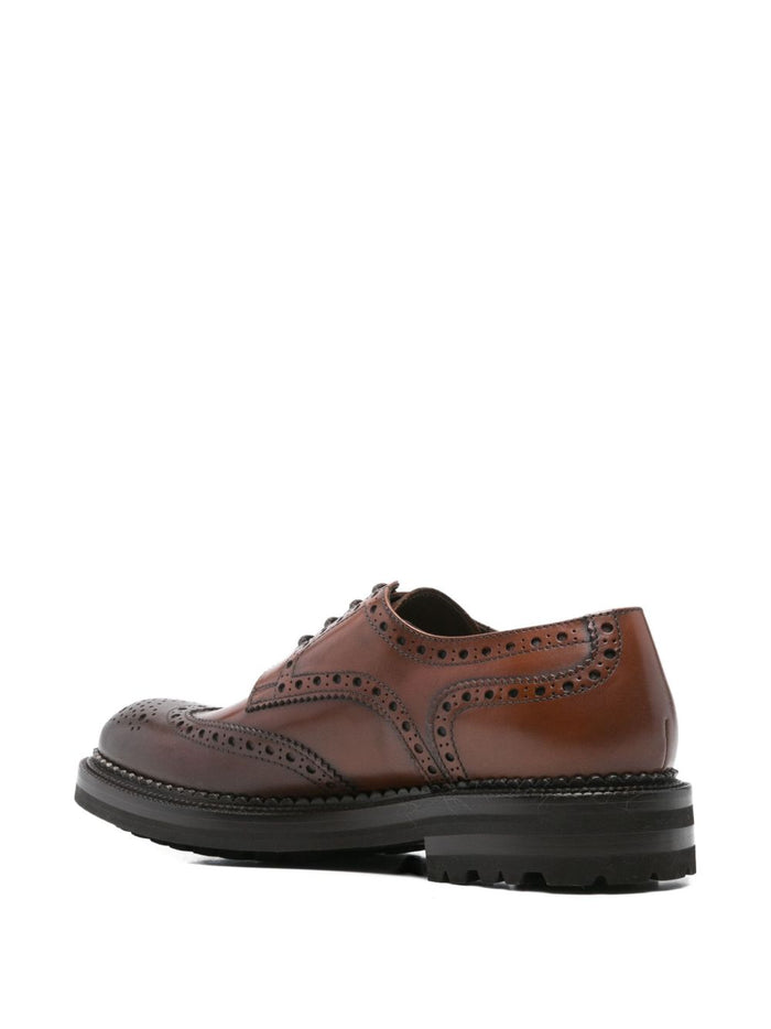 Green George Scarpa Marrone Uomo Derby Brogue 2