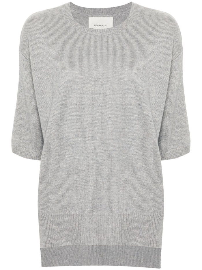 Lisa Yang Women's Grey Half Sleeve Sweater 5