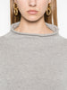 Lisa Yang Women's Grey Sweater Crater Neck 4