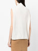 Lisa Yang Women's Cream Sleeveless Crater Neck Sweater 3