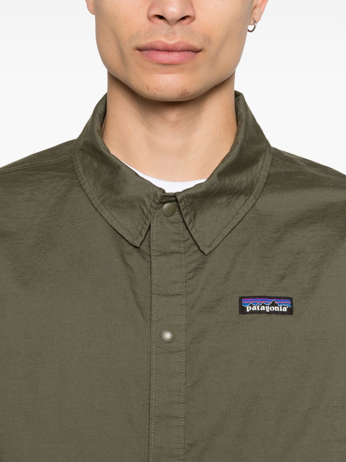 Patagonia Giacca-Camicia Verde Uomo Micro Logo 4