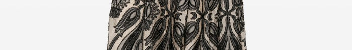 Psophia Gonna Pannello Ricamato Donna Beige-Nero - Dipierro