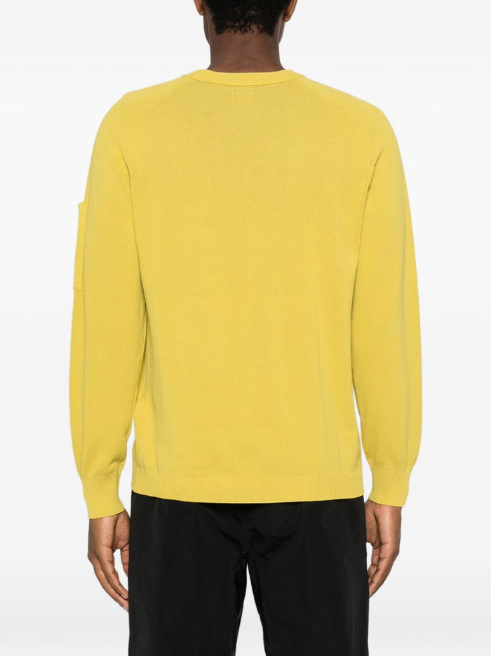 C.p.company Maglia Scollo Tondo Uomo Giallo 3