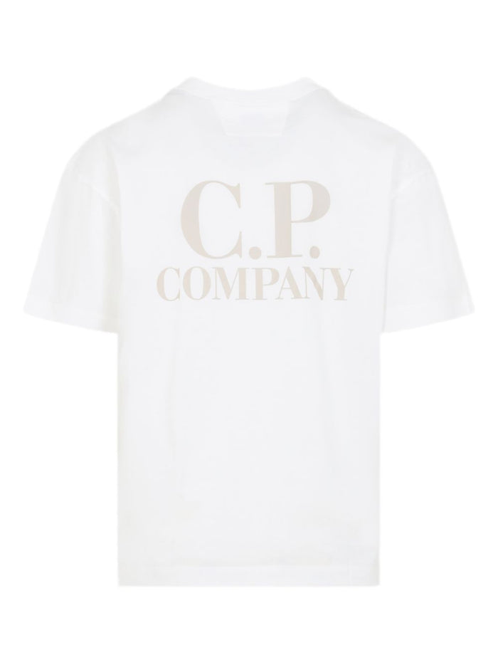 C.p.company T-shirt Bianco Uomo Logo Posteriore 2