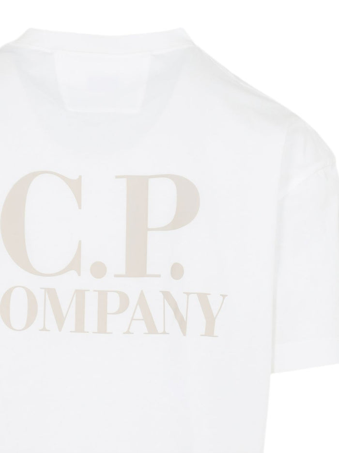 C.p.company T-shirt Bianco Uomo Logo Posteriore 3
