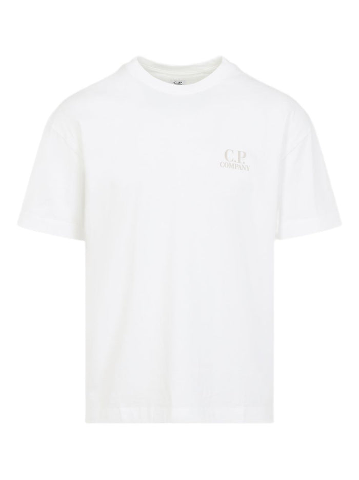 C.p.company T-shirt Bianco Uomo Logo Posteriore 1