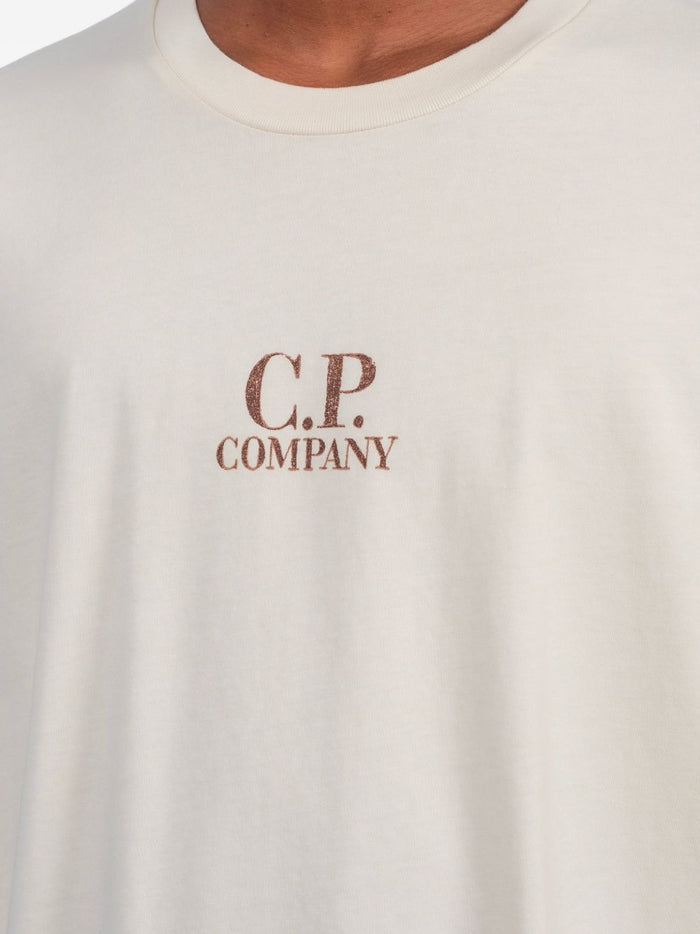 C.p.company T-shirt Stampa Posteriore Uomo Beige 4