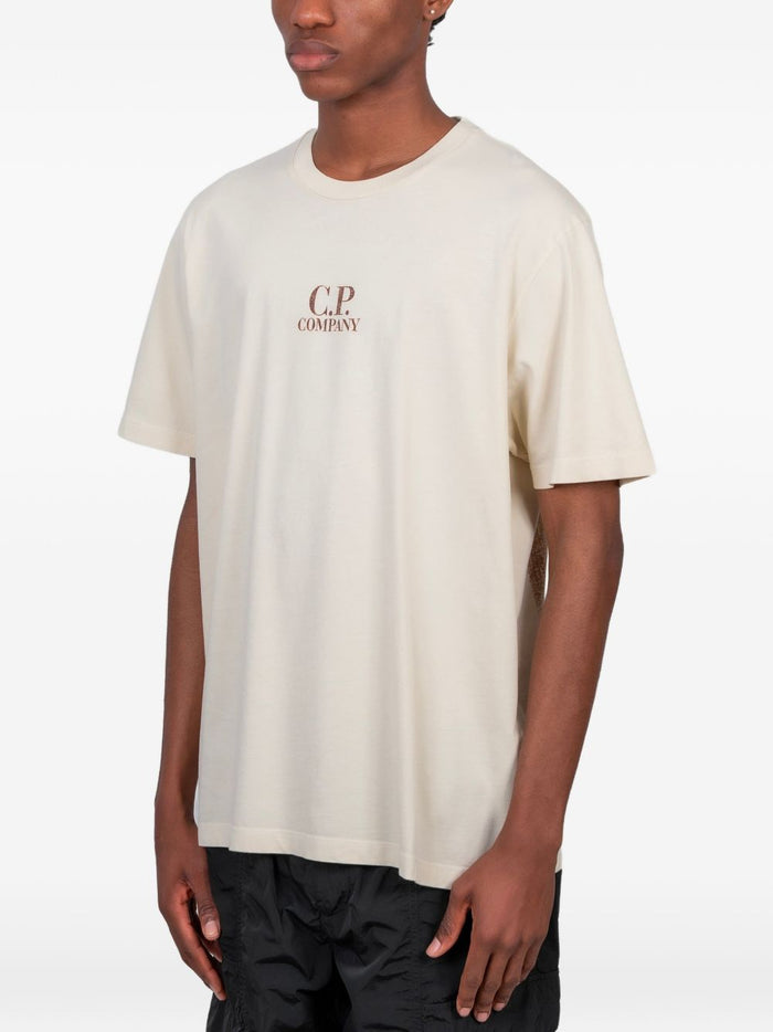 C.p.company T-shirt Stampa Posteriore Uomo Beige 2