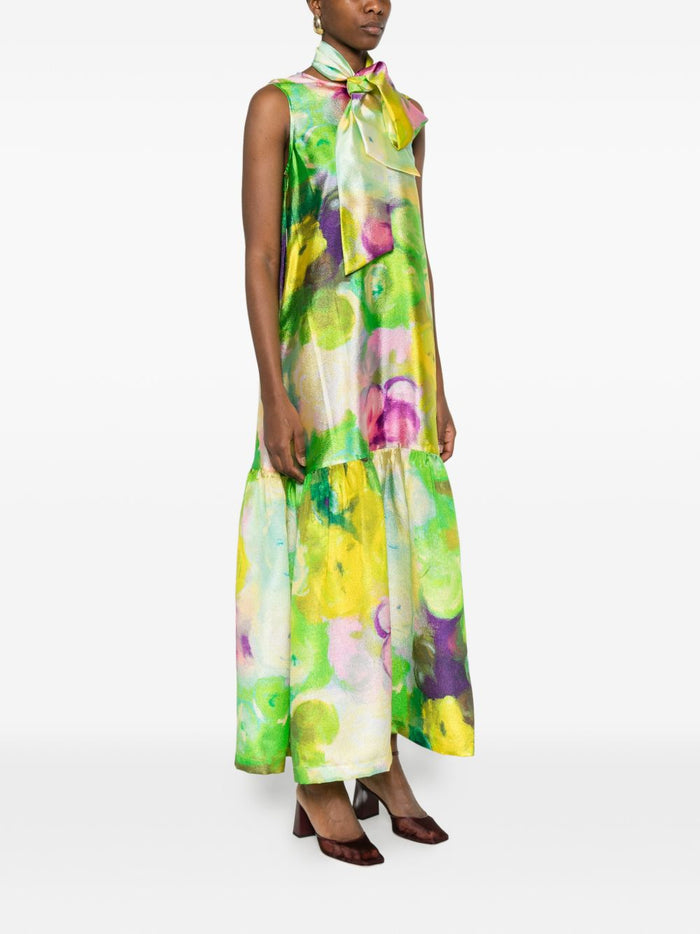 Psophia Abito Verde Donna Floreale 10