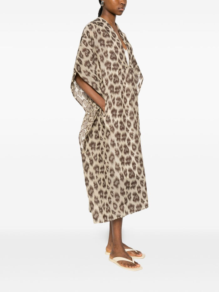 Psophia Abito Maculato Donna Beige 1