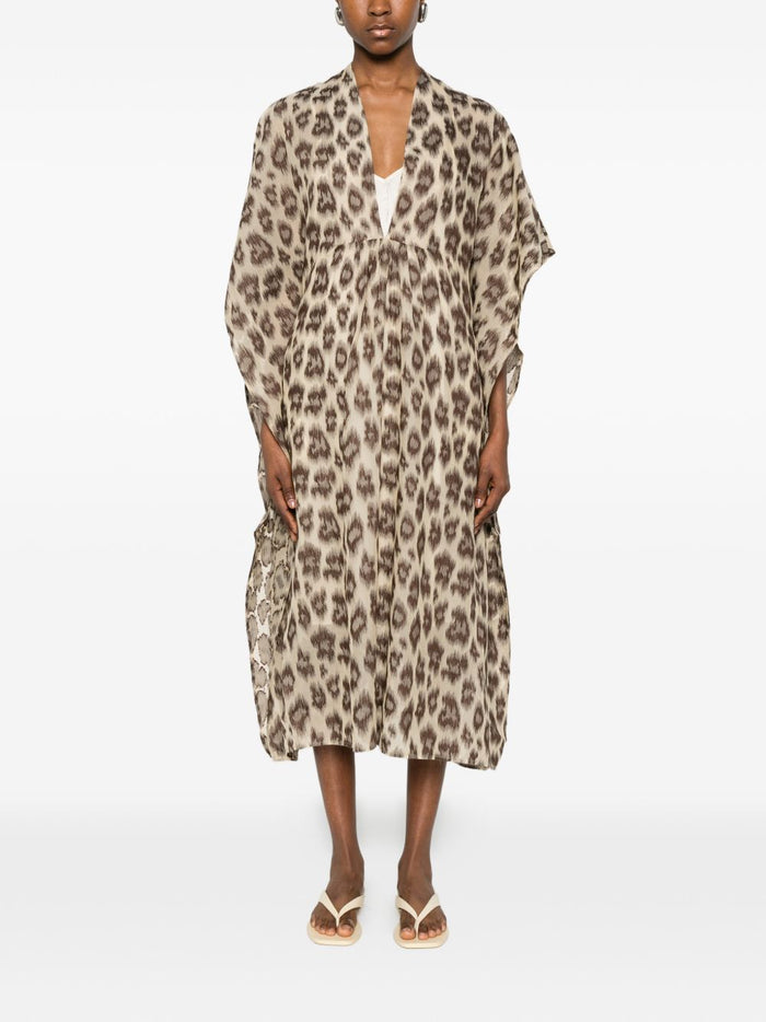 Psophia Abito Maculato Donna Beige 2