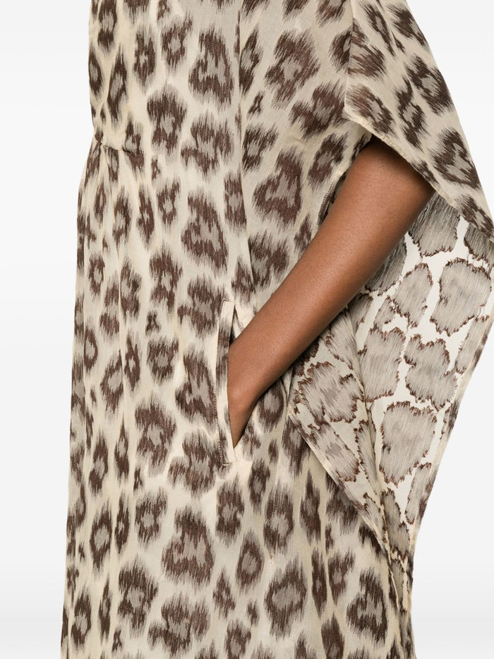 Psophia Abito Maculato Donna Beige 3