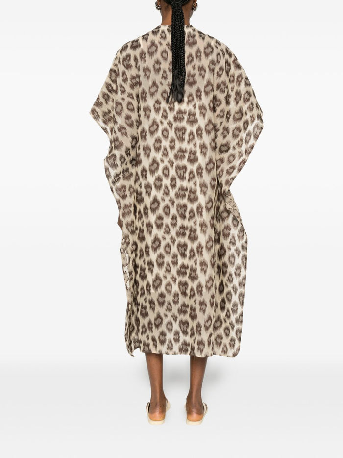 Psophia Abito Maculato Donna Beige 4