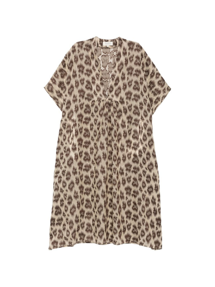 Psophia Abito Maculato Donna Beige 5
