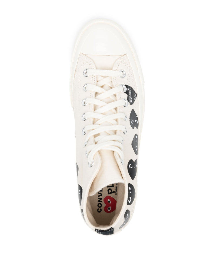 Comme Des Garcons Play Beige Men's Shoes High Chuck 70 4