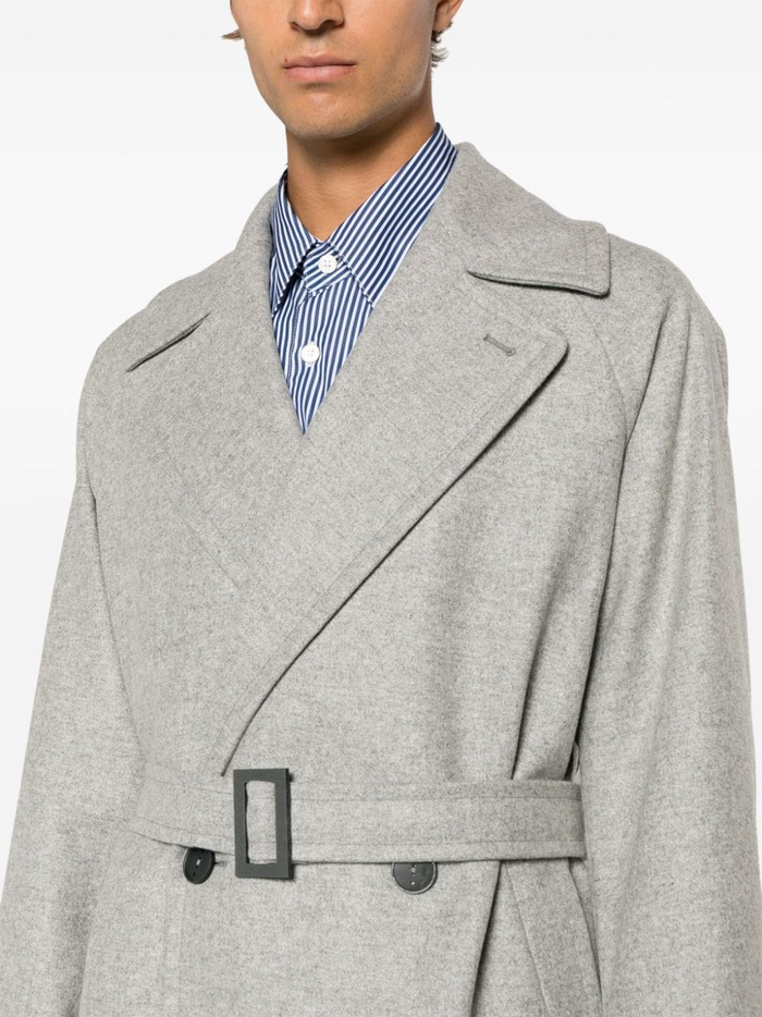 Hevo Cappotto Doppiopetto Lana/Poliammide Grigio 4