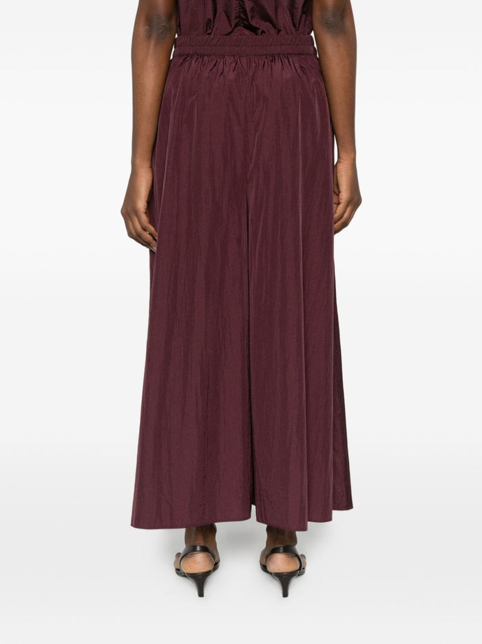 Psophia Pantaloni Prugna Donna Gamba Ampia 9