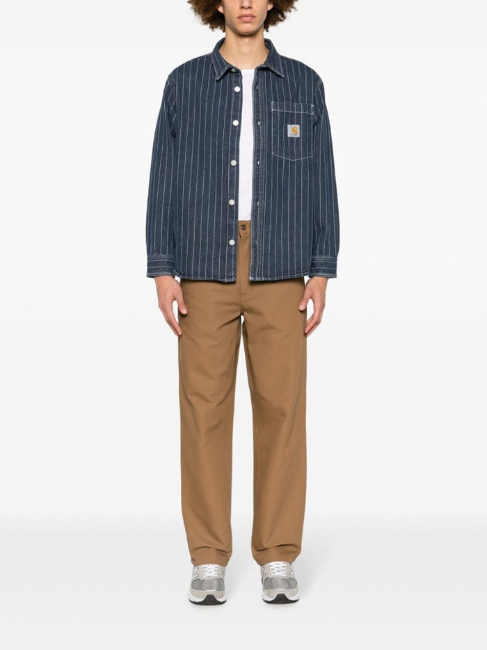 Carhartt WIP Pantalone Marrone Uomo Gamba Dritta 1