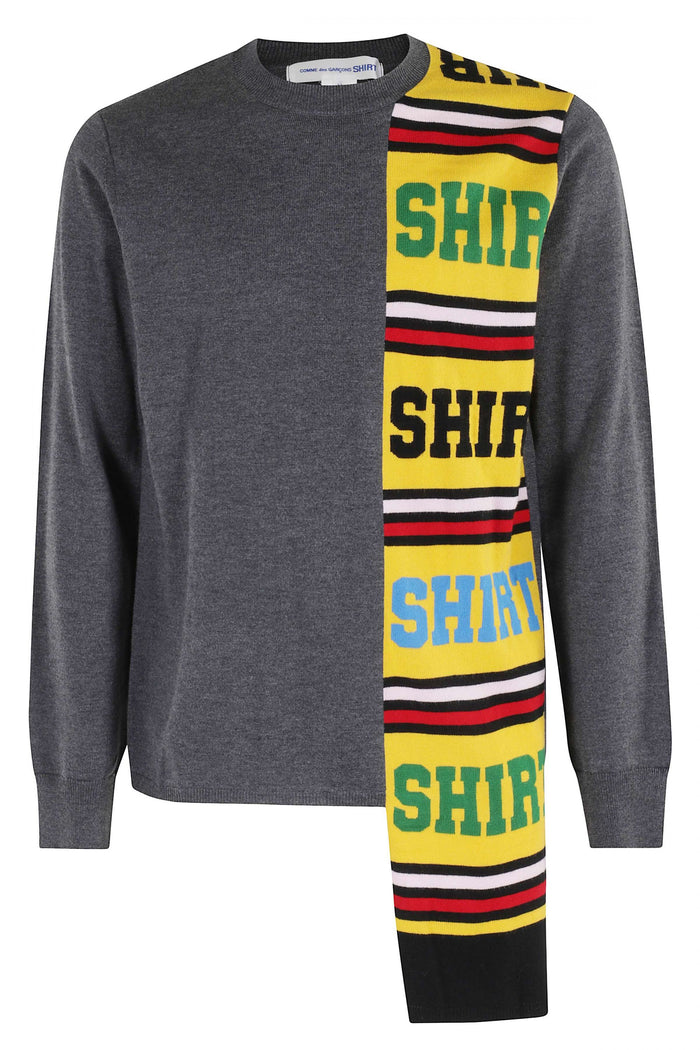 Comme Des Garcons Shirt Maglia Grigio Uomo Asimmetrica 1