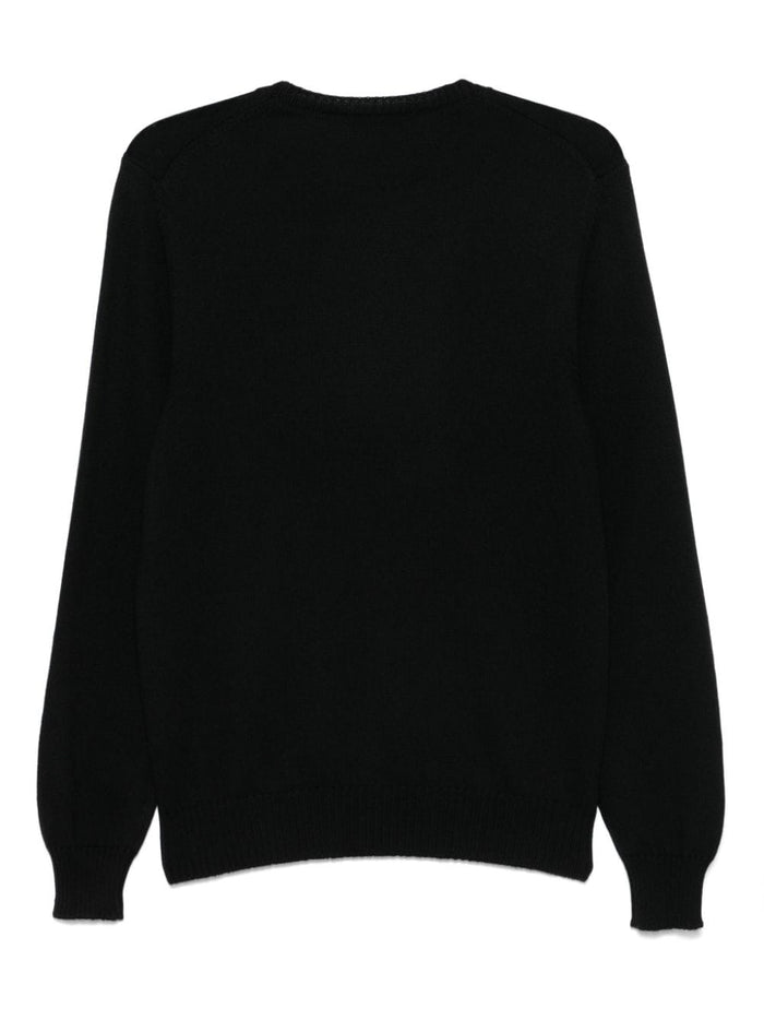 Fileria Herren-Pullover mit Rundhalsausschnitt in Schwarz 2