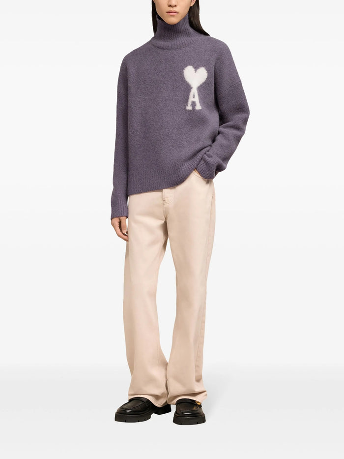 Ami Alexandre Mattiussi Purple Sweater Men 1